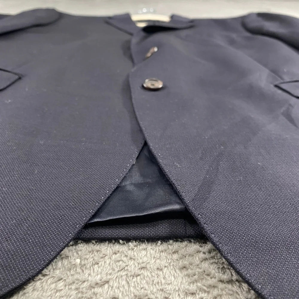 Lauren Ralph Lauren Sport Coat Blazer‎ Jacket Mens 48R Navy Wool Blend Slim Fit